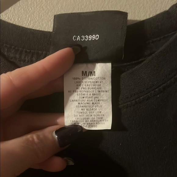 AC/DC Black T-Shirt with Silver Logo - Picture 3 of 4